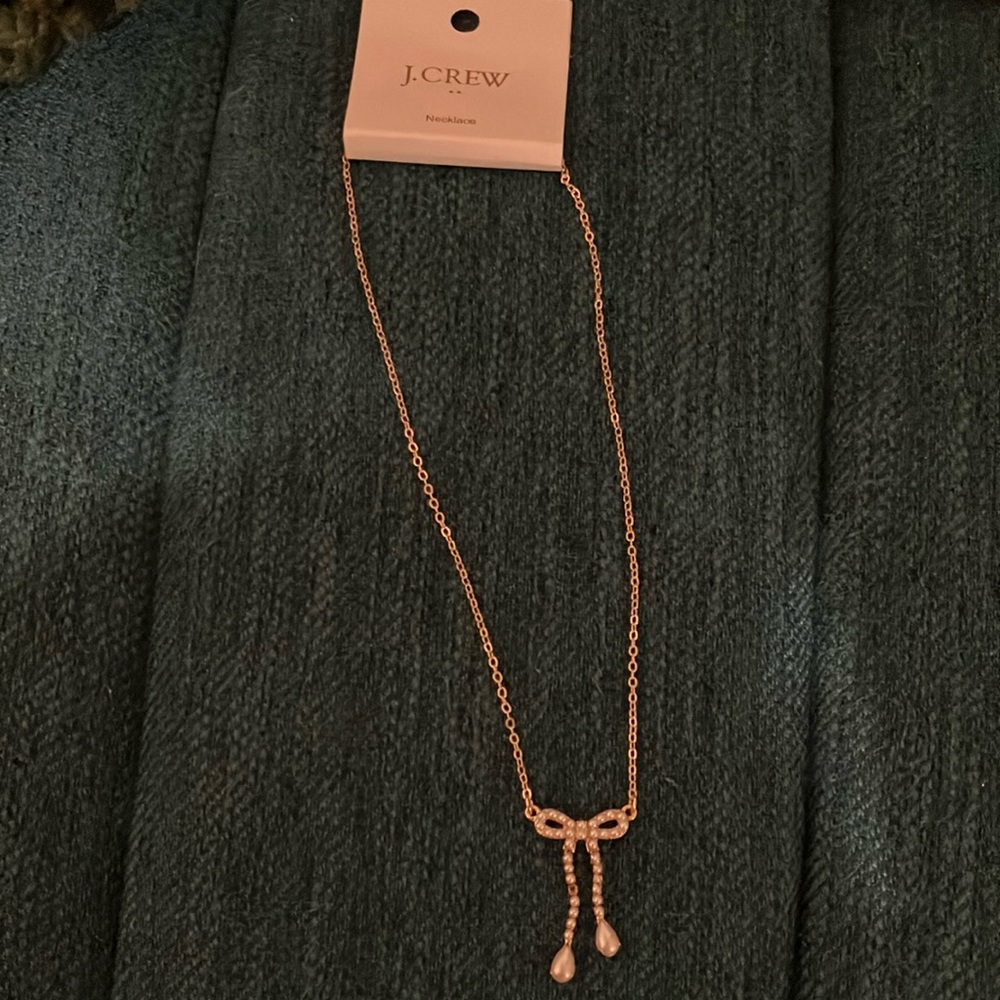 J.Crew Gold Bow Necklace